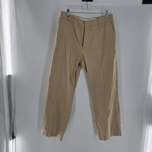 J.Crew Straight Chino Womens Flat Front Button fly Wide Leg Flap Pocket Pants 33